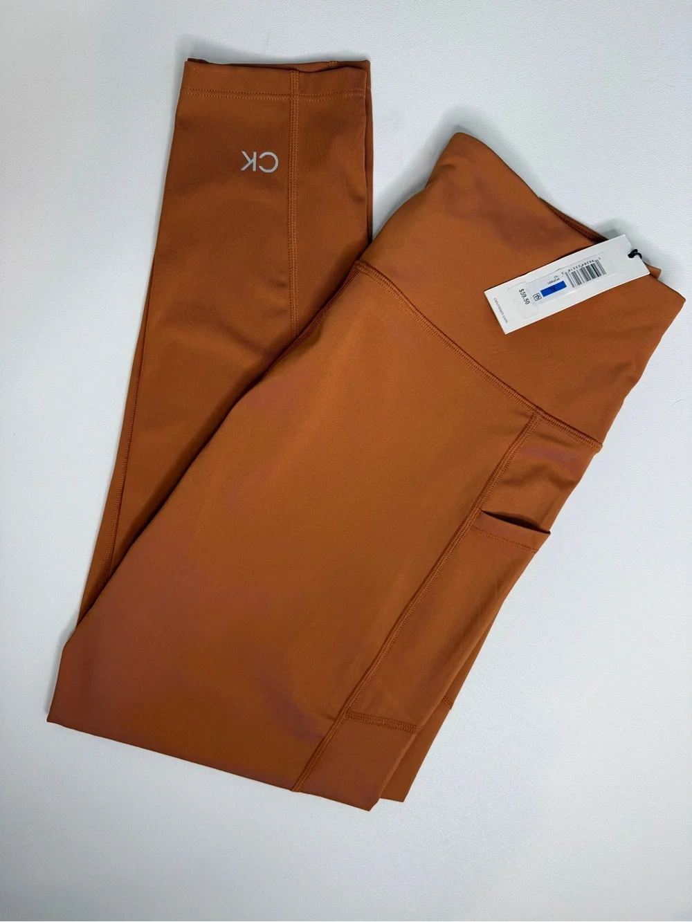Calvin Klein Performance XL High Waist Compression Leggings Rust Orange | NWT - Picture 2 of 3